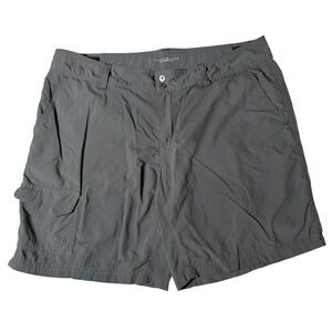 Columbia Omni-Shade Sun Protection Shorts Grey Cargo Hiking Outdoor Womens 14 8L